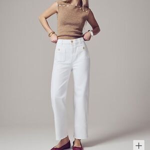 J. Crew Sailor slim wide-leg jean in white